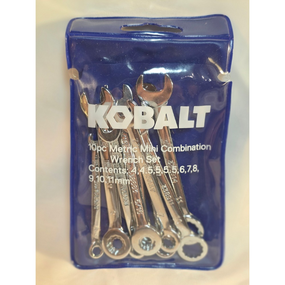 Kobalt 10pc Metric Mini Combination Wrench Set 4mm-11mm with Pouch 338911